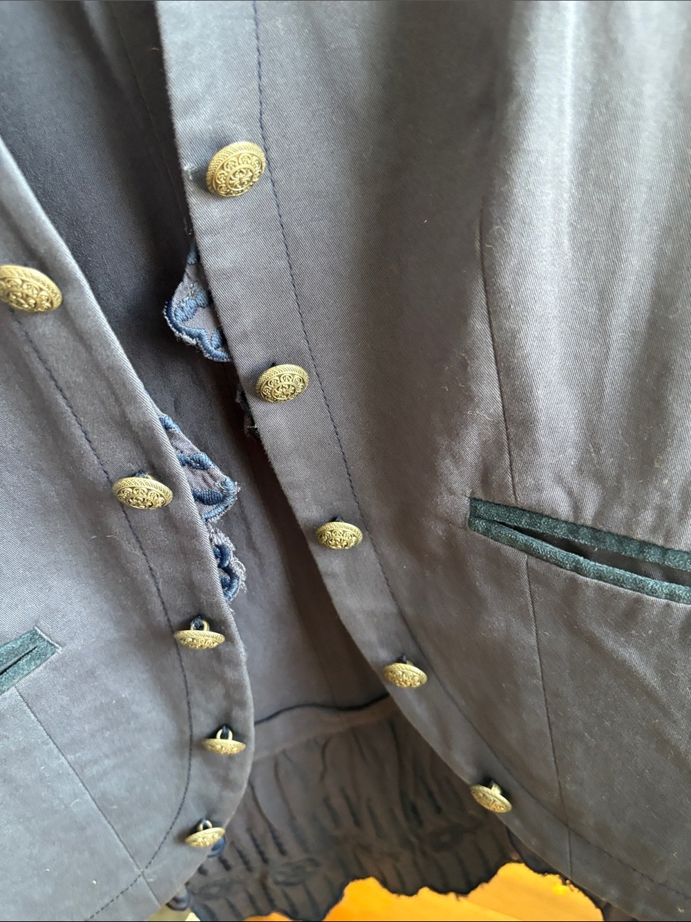 SUNDANCE Carolina Ruffle Military Velvet Blazer - Picture 8 of 12